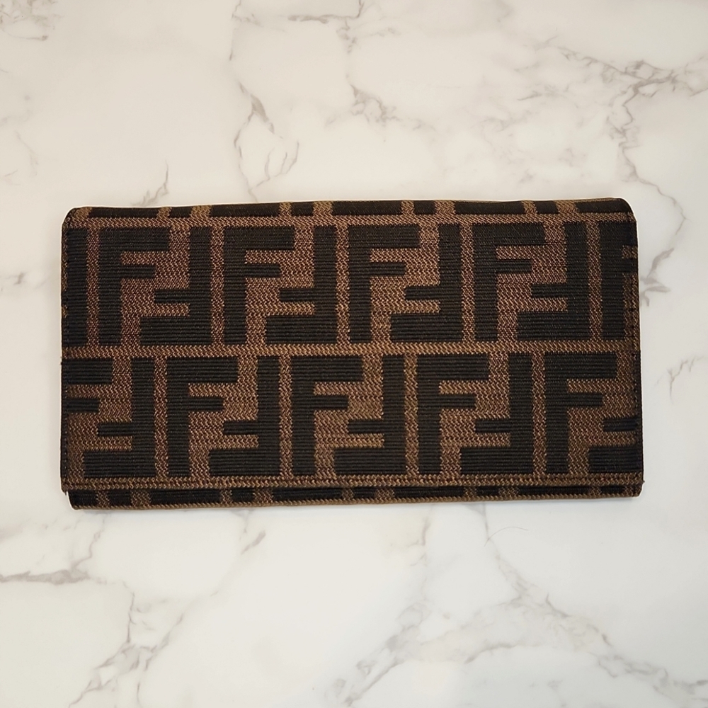 Authentic Fendi Zucca Long Wallet